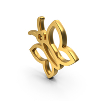 Butterfly Gold Symbol PNG & PSD Images