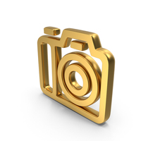 Camera Gold Symbol PNG & PSD Images