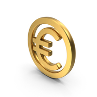 Euro Gold Symbol PNG & PSD Images