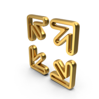 Expand Gold Symbol PNG & PSD Images