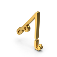 Fishing Rod And Hook Gold Symbol PNG & PSD Images