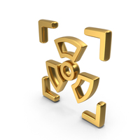 Nuclear Energy Gold Symbol PNG & PSD Images
