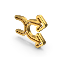 Shuffle Gold Symbol PNG & PSD Images