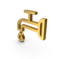 Tap Water Gold Symbol PNG & PSD Images