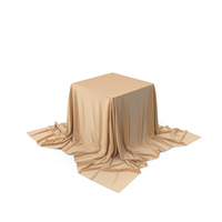 Display Podium Covered With Gold Silk PNG & PSD Images