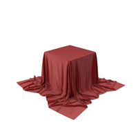Display Podium Covered With Red Silk PNG & PSD Images