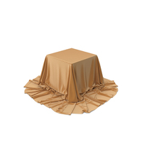 Box Covered With Gold Silk PNG & PSD Images