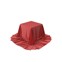Box Covered With Red Silk PNG & PSD Images