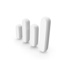 Bar Graph White Symbol PNG & PSD Images