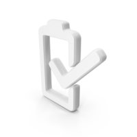 Battery Check White Symbol PNG & PSD Images