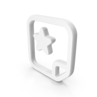 Favourite File White Symbol PNG & PSD Images