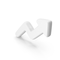 Growth Arrow White Symbol PNG & PSD Images