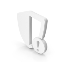 Protection Shield Warning White Symbol PNG & PSD Images
