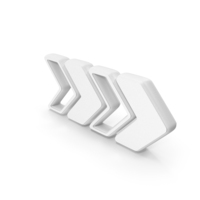 Right Arrow White Symbol PNG & PSD Images