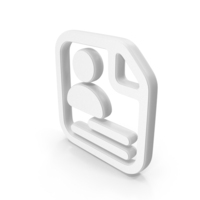User Resume White Symbol PNG & PSD Images