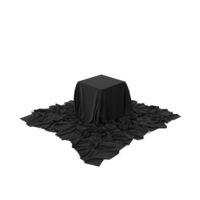 Pedestal Covered With Big Black Tablecloth PNG & PSD Images