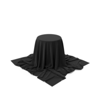Circle Pedestal Covered With Black Cloth PNG & PSD Images