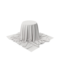 Circle Pedestal Covered With White Cloth PNG & PSD Images