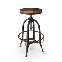 Bar Stool Loft Industrial Rotative Pin PNG & PSD Images