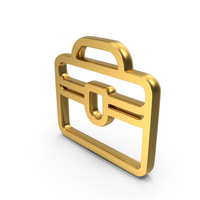 Briefcase Gold Symbol PNG & PSD Images