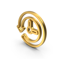 Clock Reset Gold Symbol PNG & PSD Images