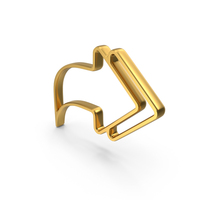 Reply Arrow Gold Symbol PNG & PSD Images