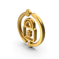 Reset Password Gold Symbol PNG & PSD Images