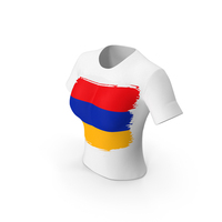 Armenia Country Flag Paint On T Shirt Women PNG & PSD Images