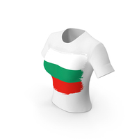 Bulgaria Country Flag Paint On T Shirt Women PNG & PSD Images