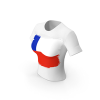 Chile Country Flag Paint On T Shirt Women PNG & PSD Images
