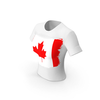 Canada Country Flag Paint On T Shirt Women PNG & PSD Images