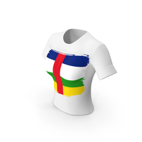 Central African Republic Country Flag Paint On T Shirt Women PNG & PSD Images