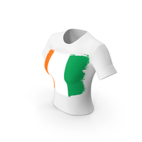 Cote dIvoire Country Flag Paint On T Shirt Women PNG & PSD Images