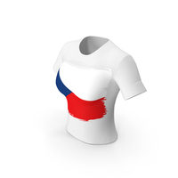 Czech Republic Country Flag Paint On T Shirt Women PNG & PSD Images