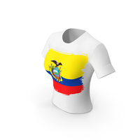 Ecuador Colombia Country Flag Paint On T Shirt Women PNG & PSD Images