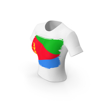 Eritrea Country Flag Paint On T Shirt Women PNG & PSD Images