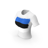 Estonia Country Flag Paint On T Shirt Women PNG & PSD Images