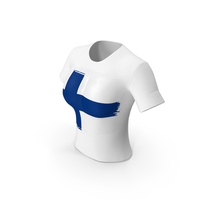 Finland Country Flag Paint On T Shirt Women PNG & PSD Images