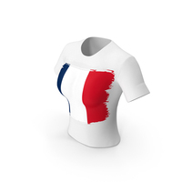 France Country Flag Paint On T Shirt Women PNG & PSD Images