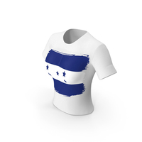 Honduras Country Flag Paint On T Shirt Women PNG & PSD Images