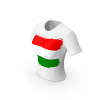 hungary Country Flag Paint On T Shirt Women PNG & PSD Images