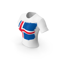 Iceland Country Flag Paint On T Shirt Women PNG & PSD Images