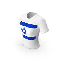 Israel Country Flag Paint On T Shirt Women PNG & PSD Images