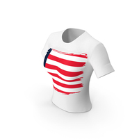 Liberia Country Flag Paint On T Shirt Women PNG & PSD Images