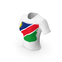 Namibia Country Flag Paint On T Shirt Women PNG & PSD Images