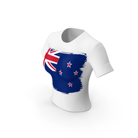 New Zealand Country Flag Paint On T Shirt Women PNG & PSD Images