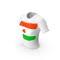 Niger Country Flag Paint On T Shirt Women PNG & PSD Images