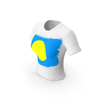 Palau Country Flag Paint On T Shirt Women PNG & PSD Images