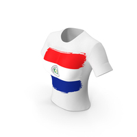 Paraguay Country Flag Paint On T Shirt Women PNG & PSD Images