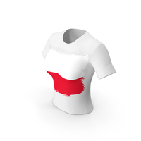 Poland Country Flag Paint On T Shirt Women PNG & PSD Images